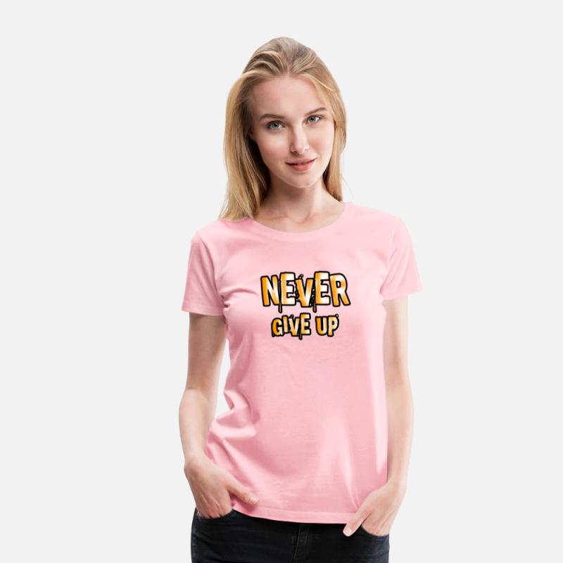 Never give up | Positive saying | Typography