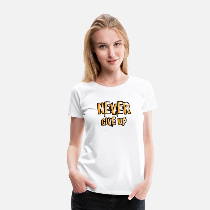 Never give up | Positive saying | Typography