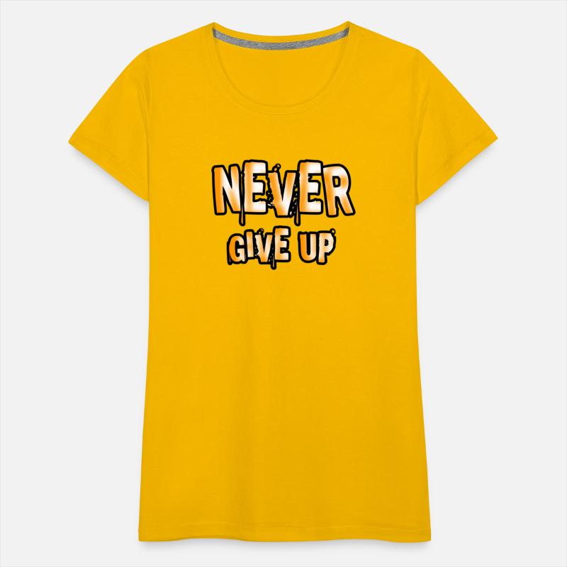 Never give up | Positive saying | Typography