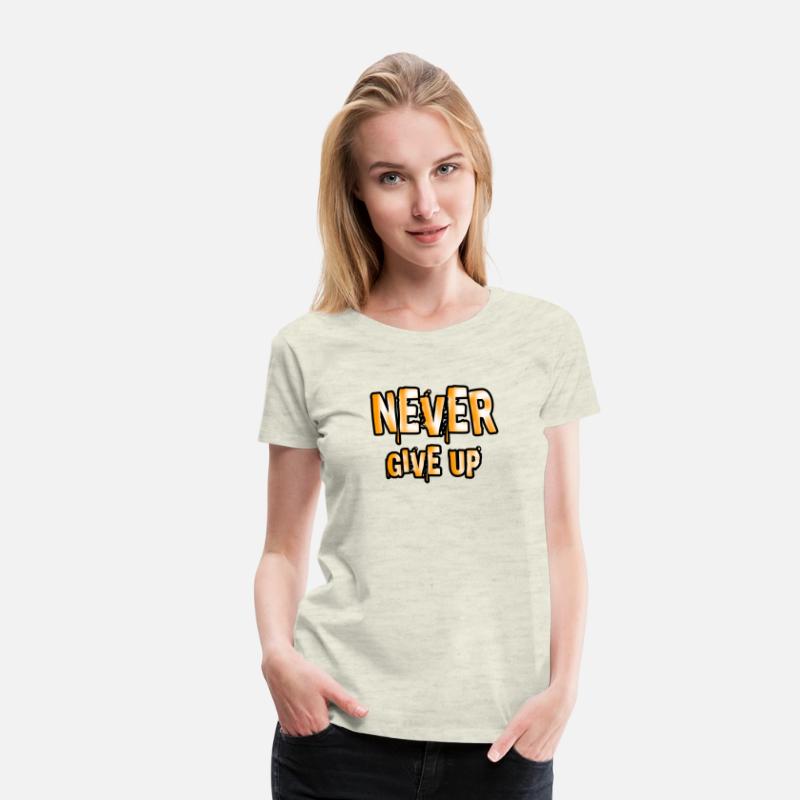 Never give up | Positive saying | Typography