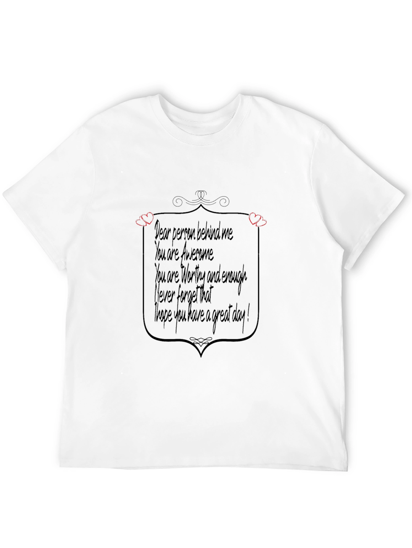 Inspirational Message Black T-Shirt