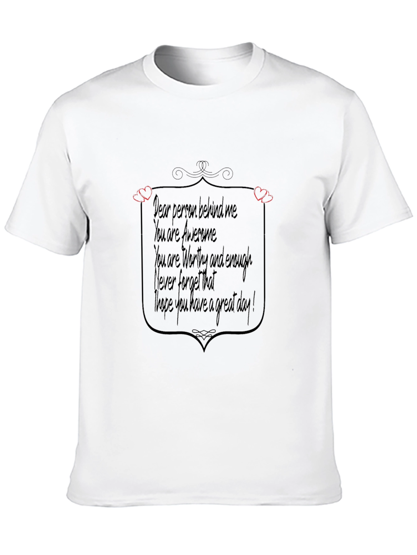 Inspirational Message Black T-Shirt