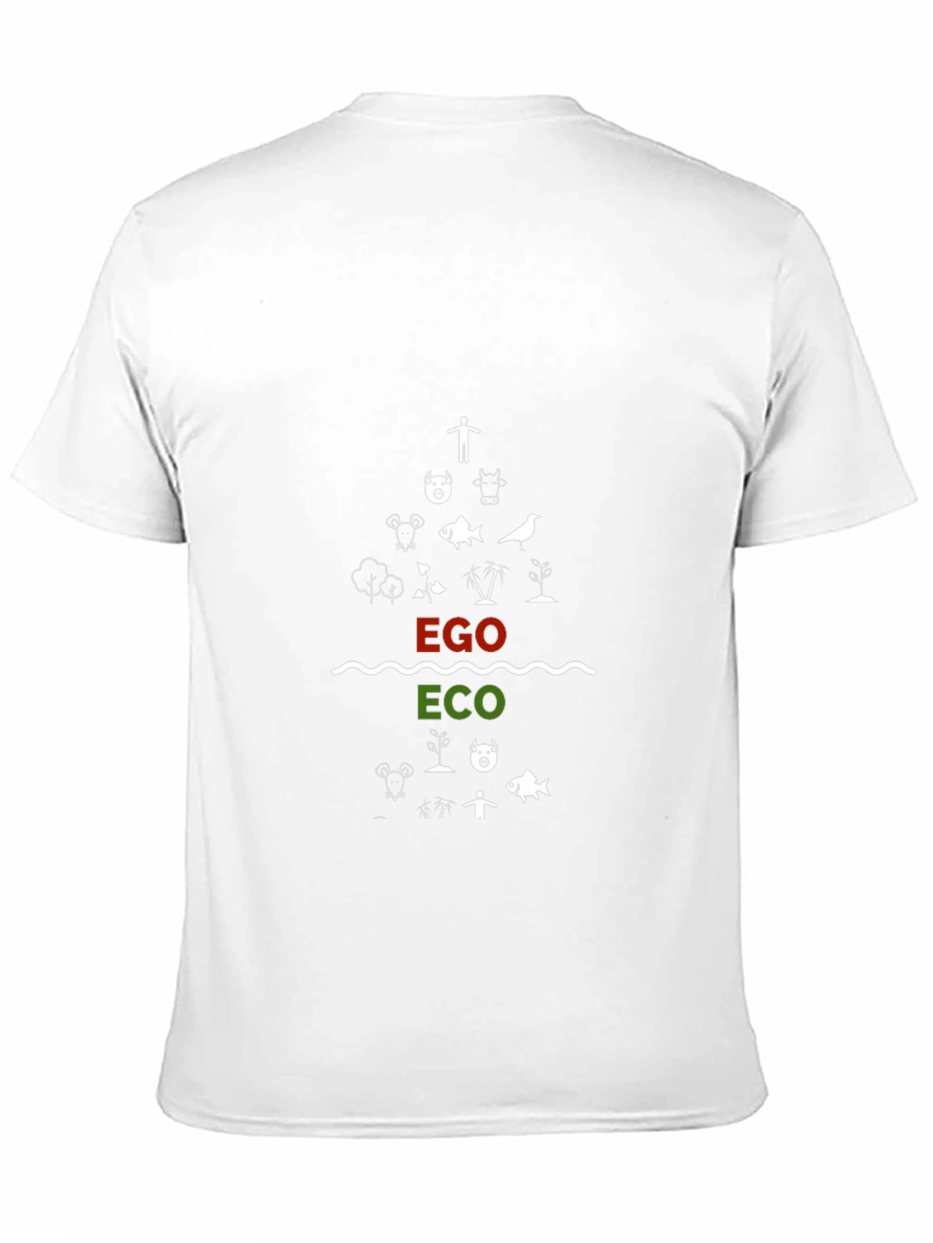 Ego vs Eco Graphic Tee - Black Cotton T-Shirt
