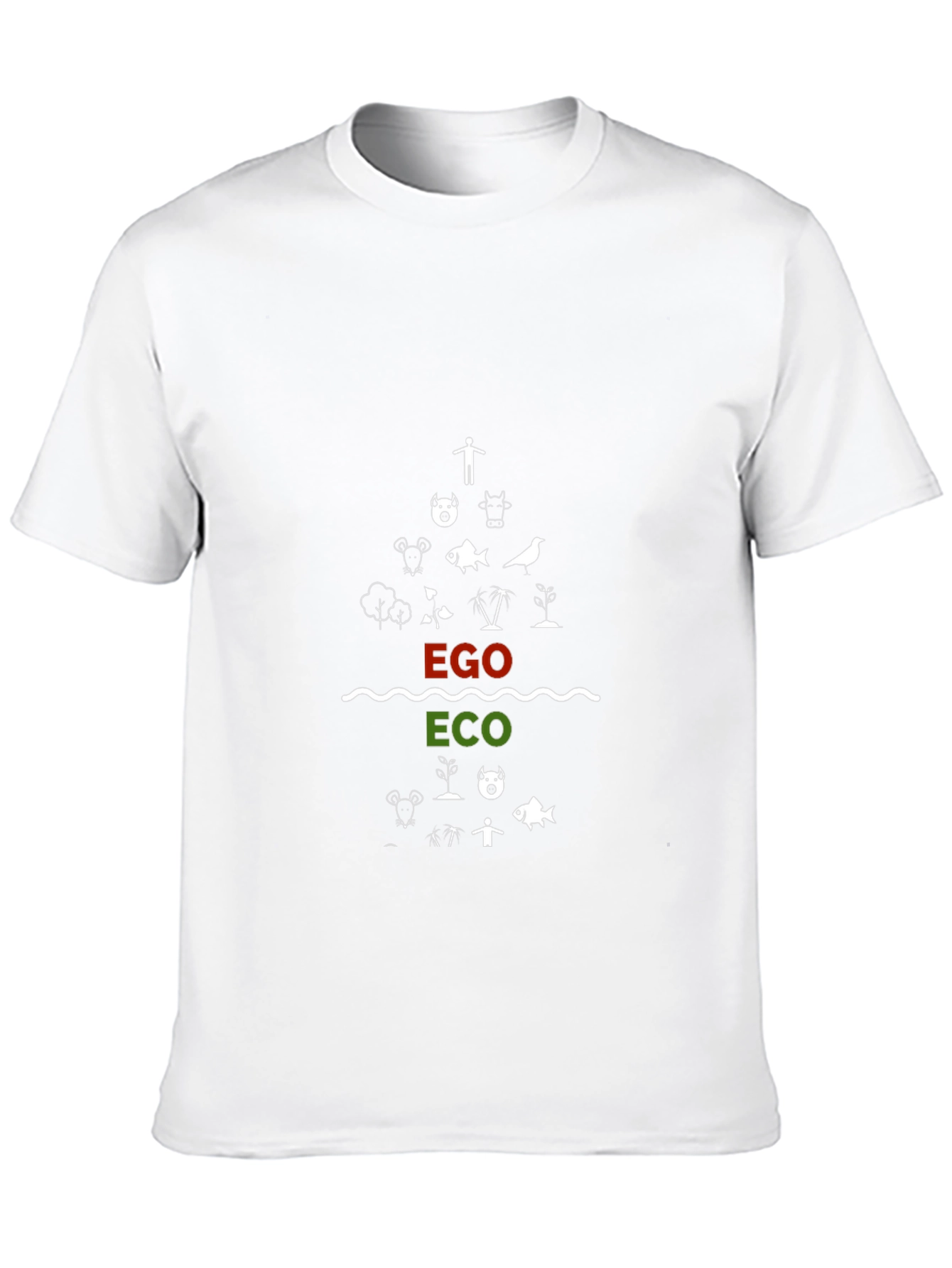 Ego vs Eco Graphic Tee - Black Cotton T-Shirt