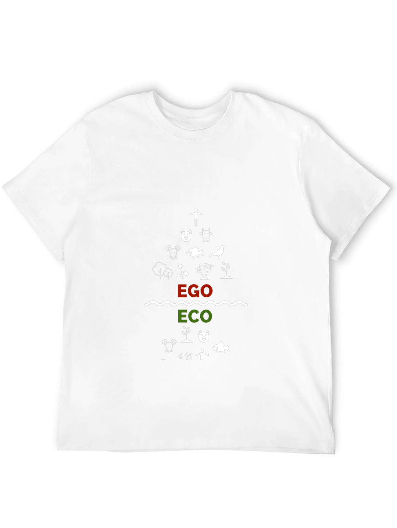 Ego vs Eco Graphic Tee - Black Cotton T-Shirt