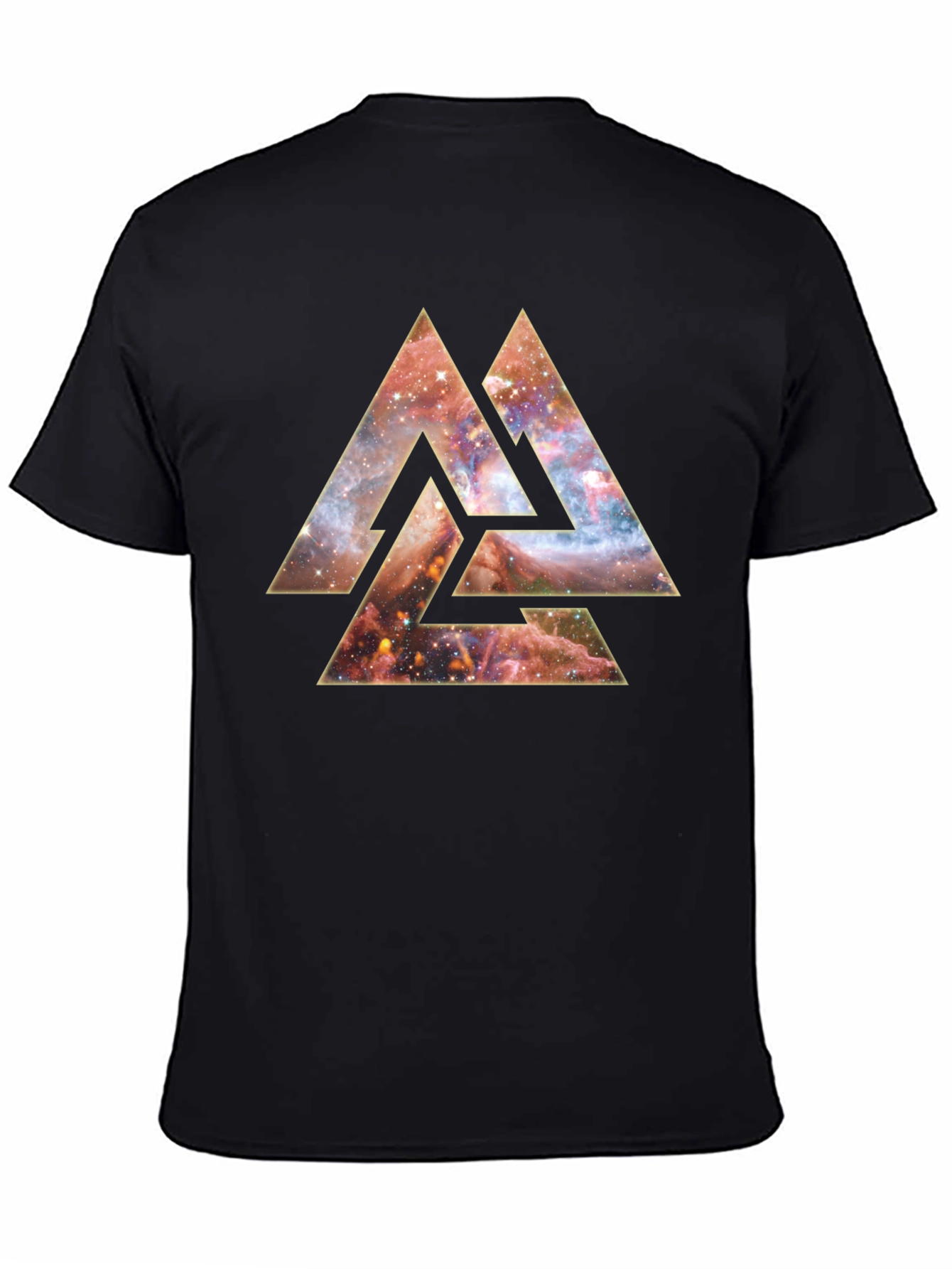 Cosmic Valknut T-Shirt - Norse Pagan Symbol