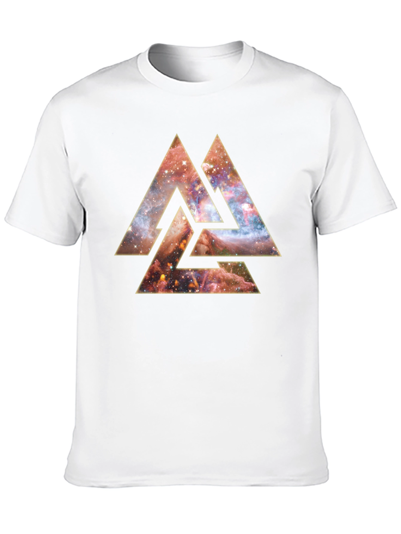 Cosmic Valknut T-Shirt - Norse Pagan Symbol