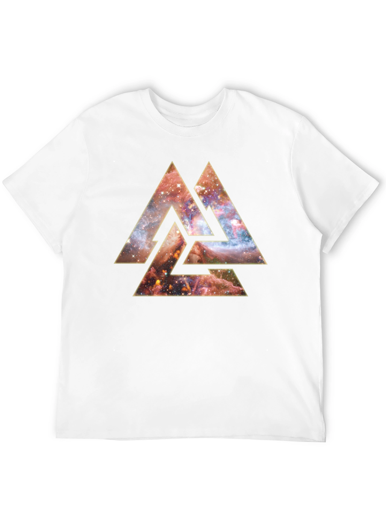 Cosmic Valknut T-Shirt - Norse Pagan Symbol