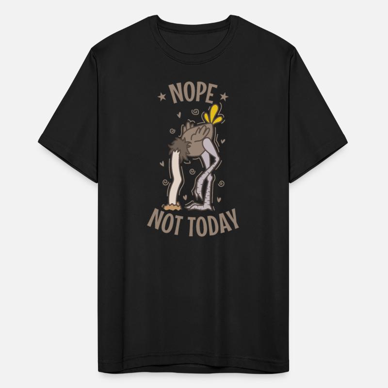 Nope Not Today Ostrich Head in the Sand Ratite