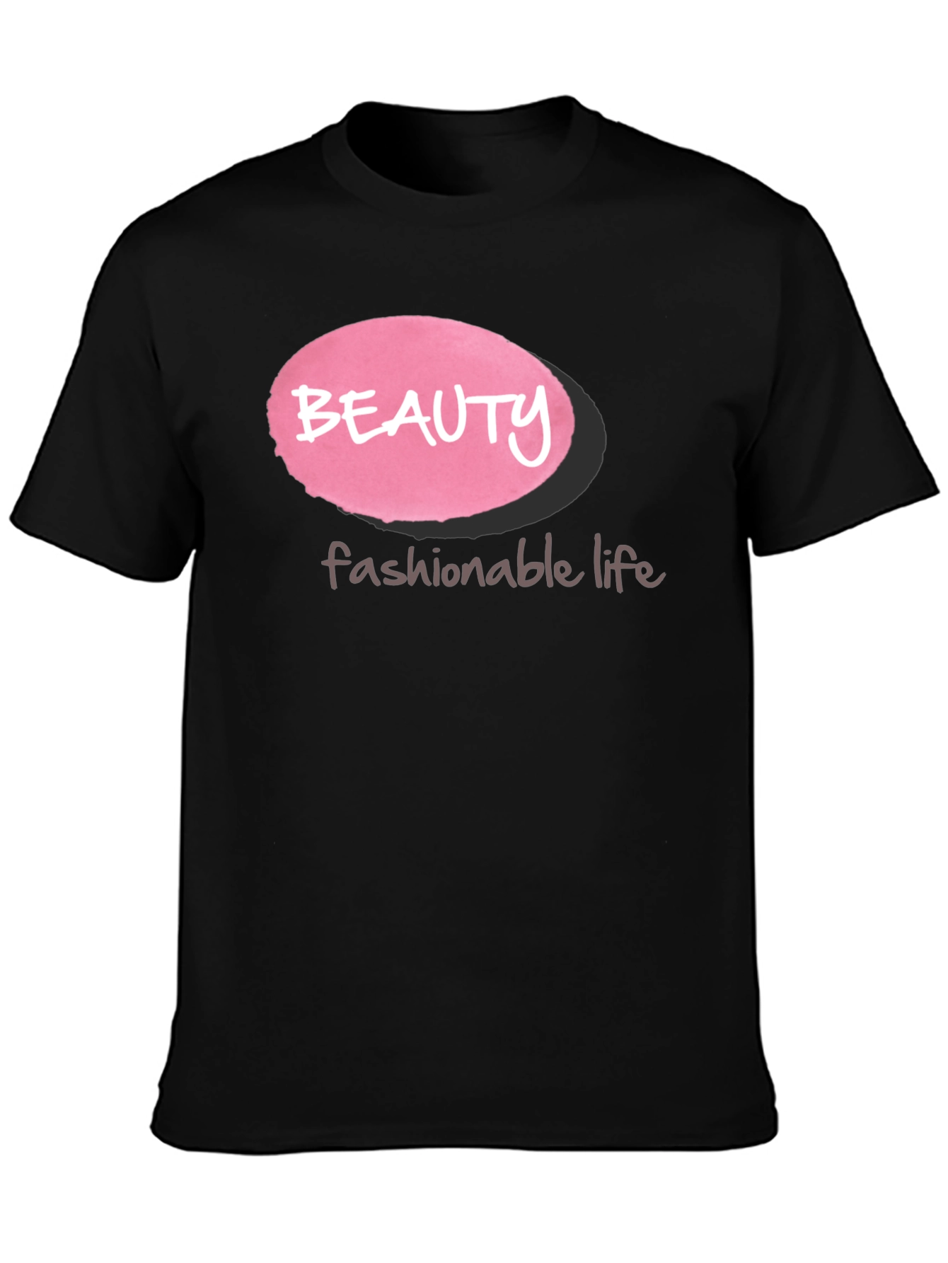 Beauty Fashionable Life Black T-Shirt