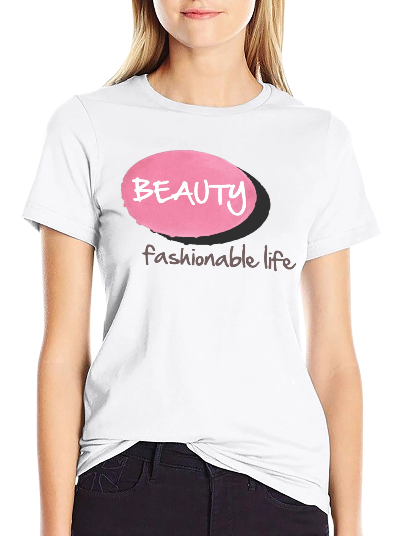 Beauty Fashionable Life Black T-Shirt