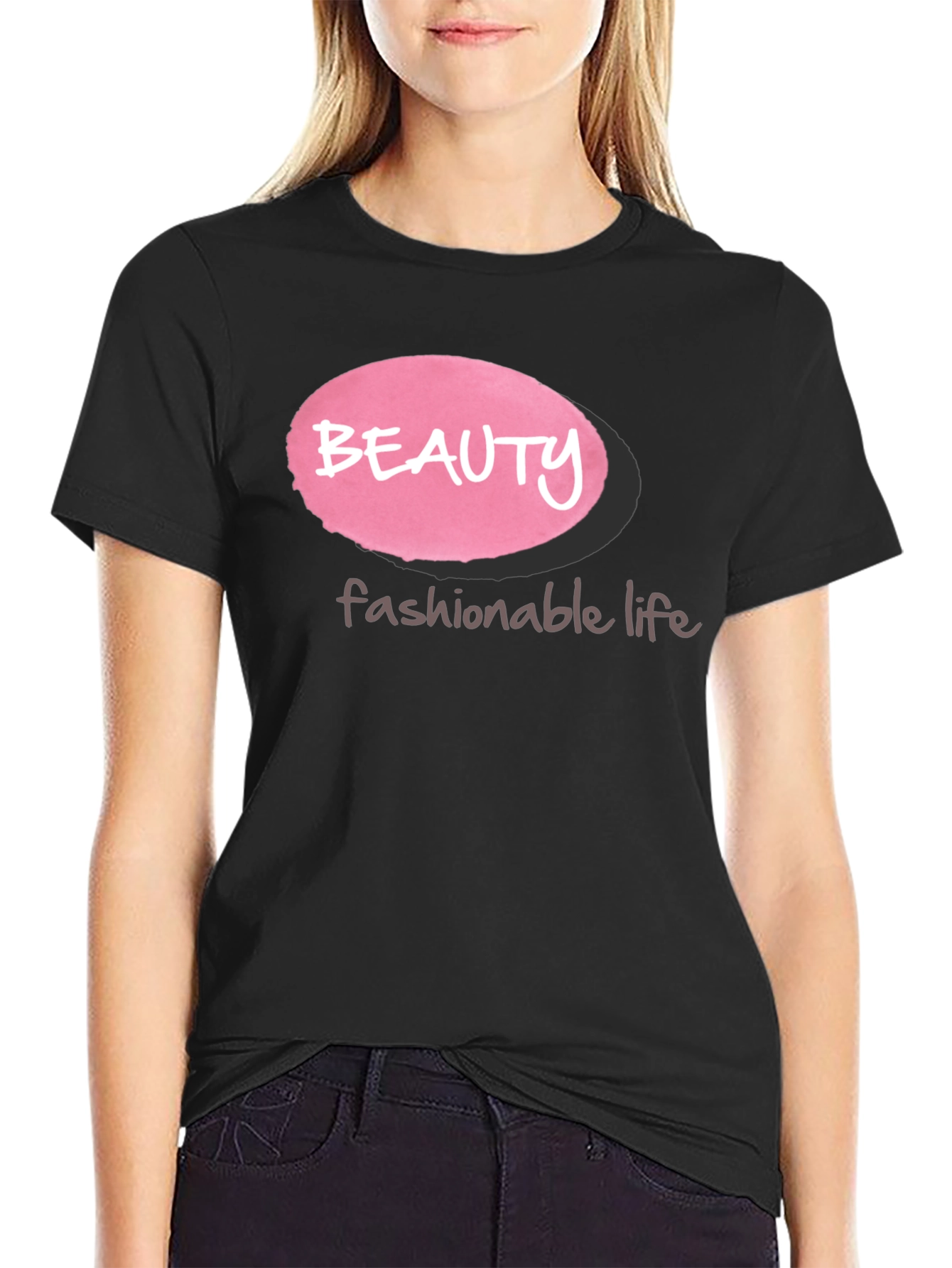 Beauty Fashionable Life Black T-Shirt
