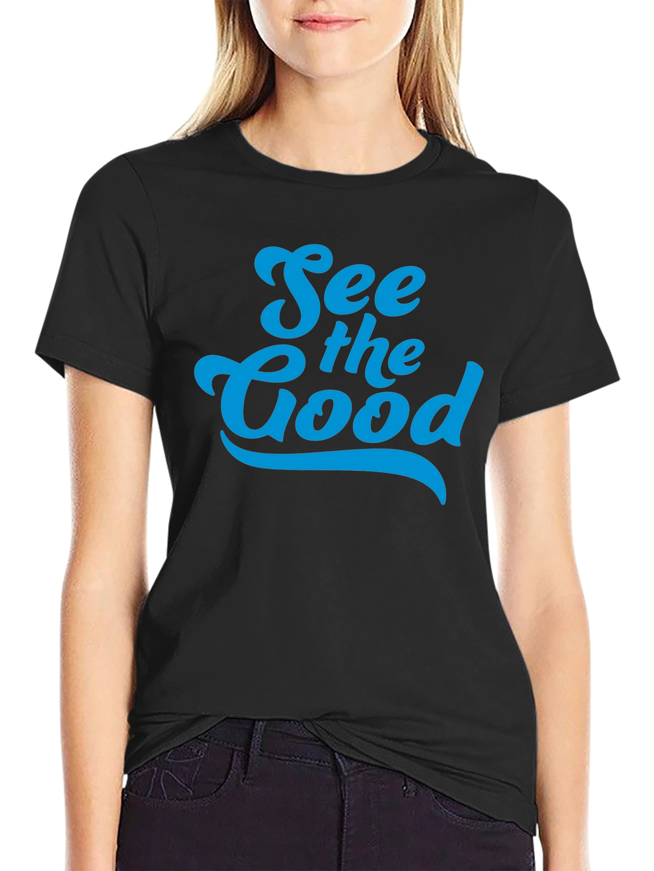 See the Good Black Graphic Tee