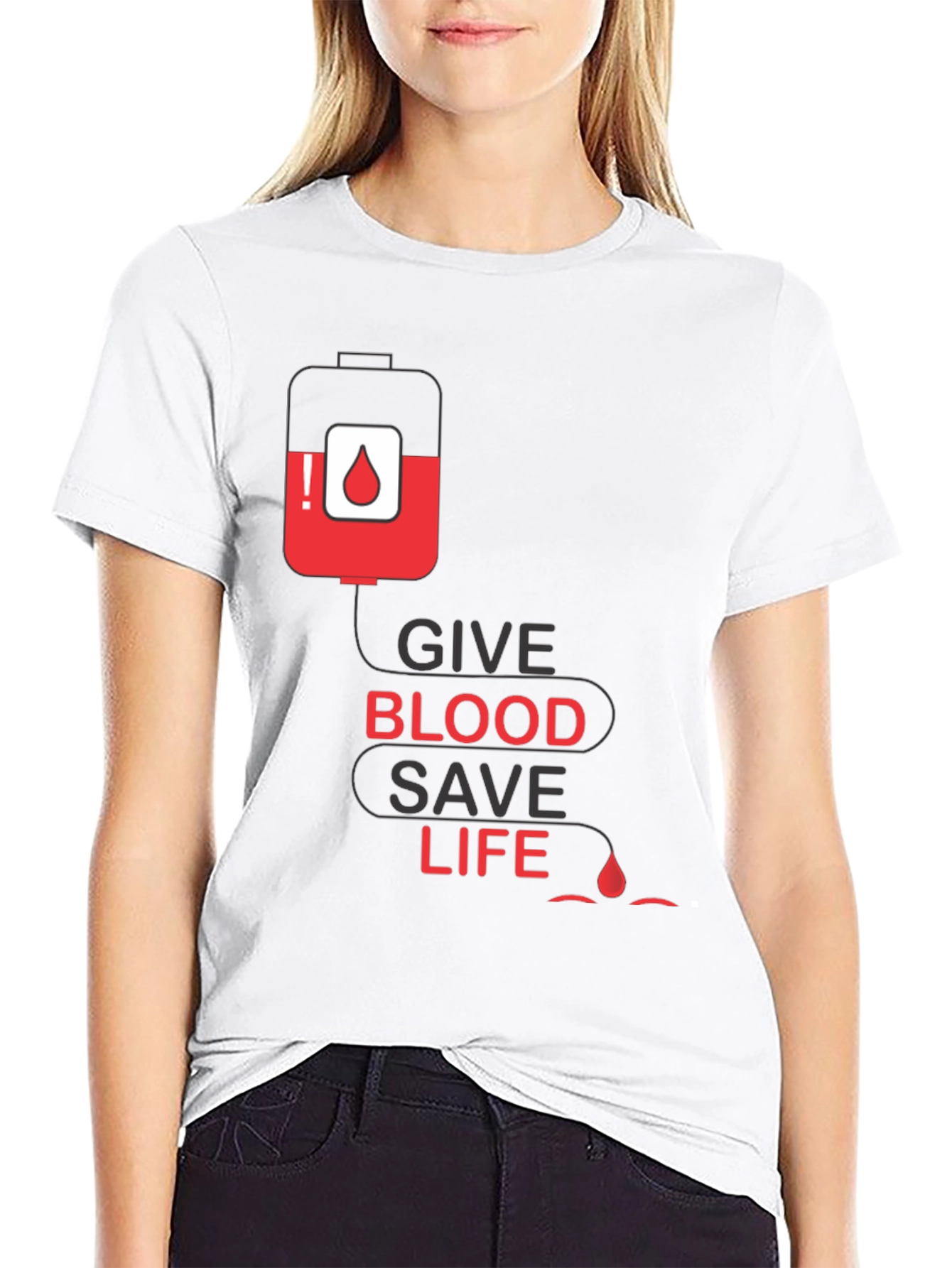 Give Blood Save Life Graphic T-Shirt