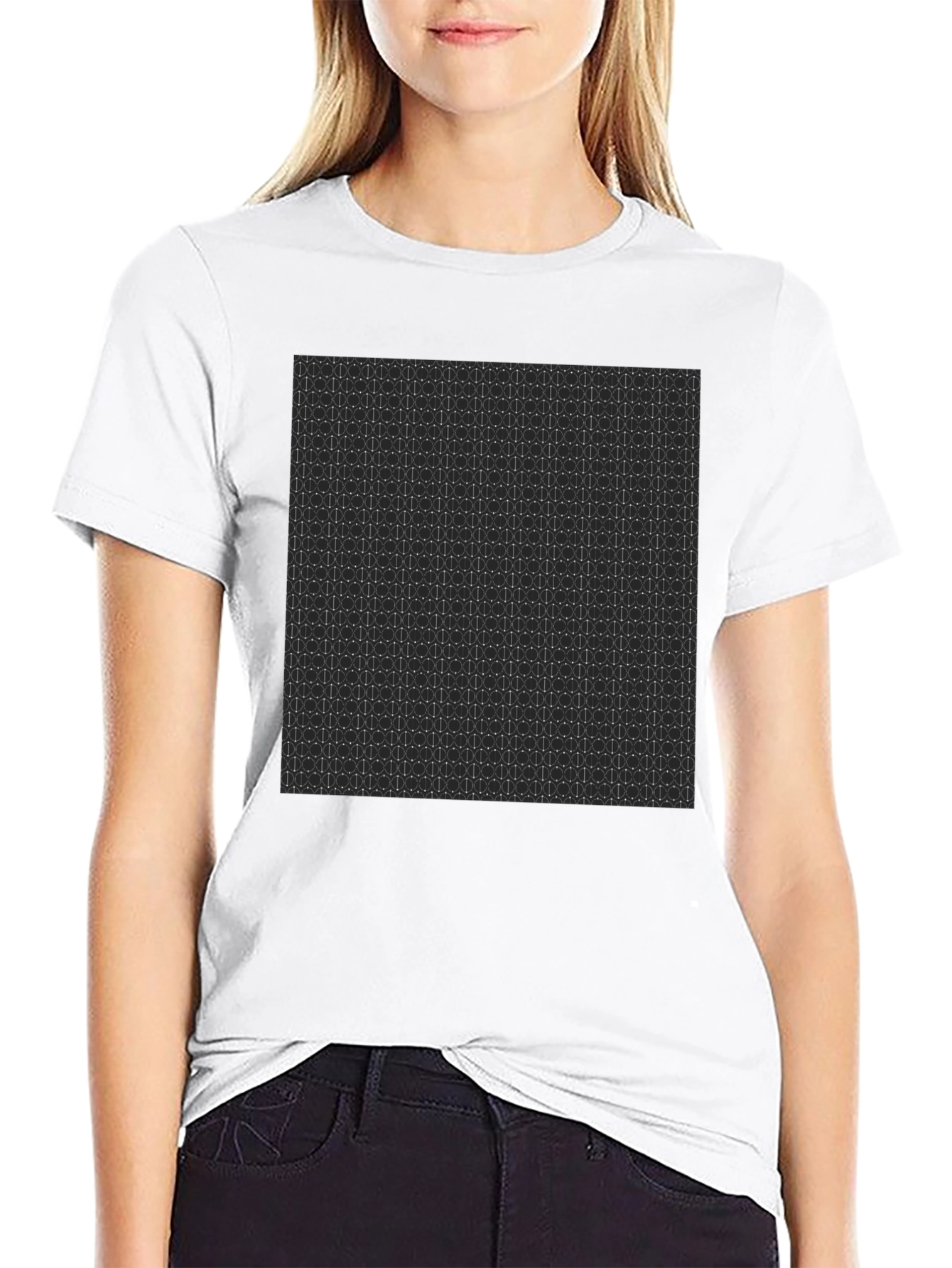 Geometric Pattern Black T-Shirt
