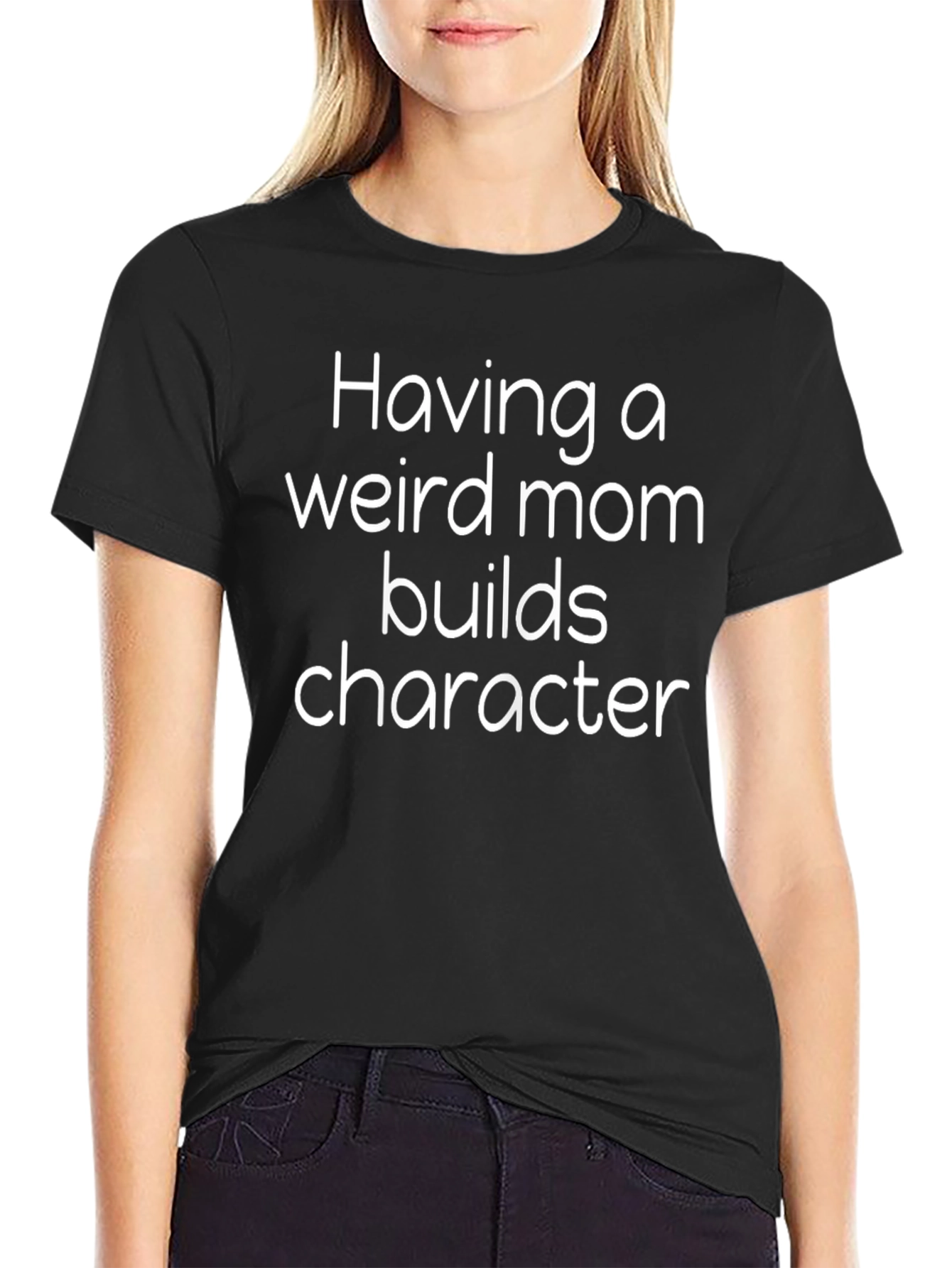 Funny Weird Mom Graphic T-Shirt - Black