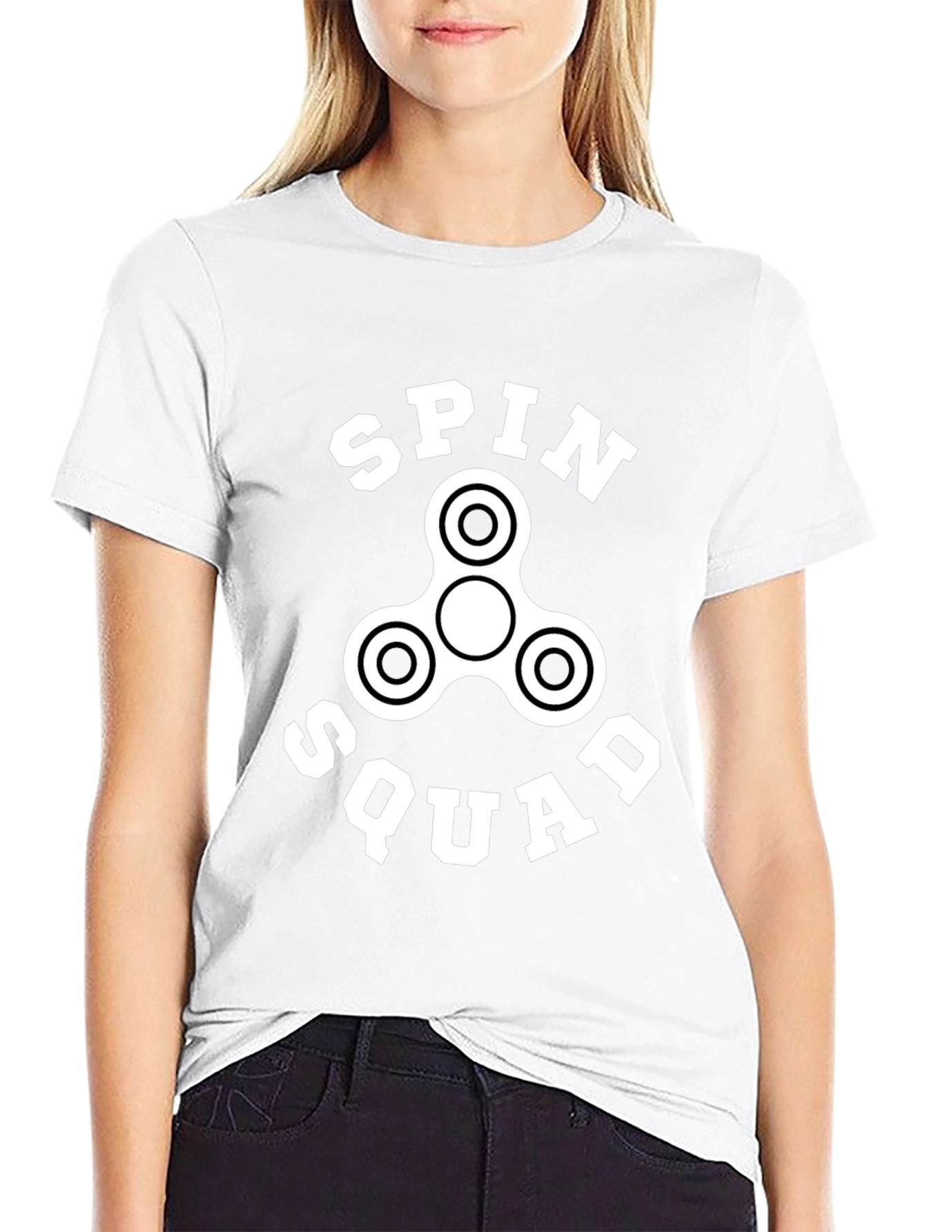 Spin Squad Fidget Spinner Graphic Tee - Black