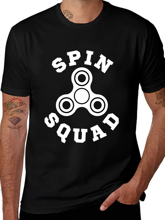 Spin Squad Fidget Spinner Graphic Tee - Black