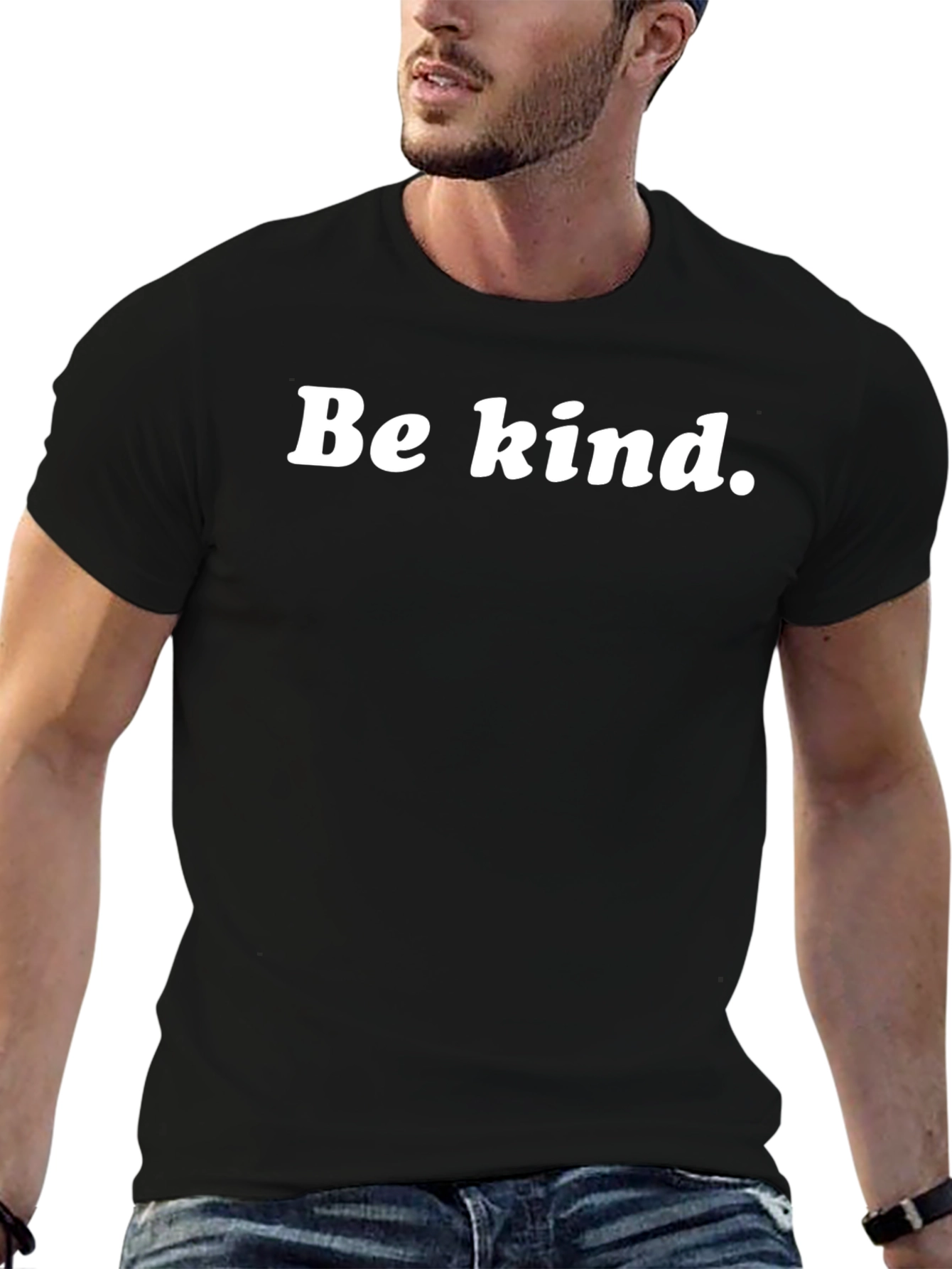 Be Kind T-Shirt - Simple Message Black Tee