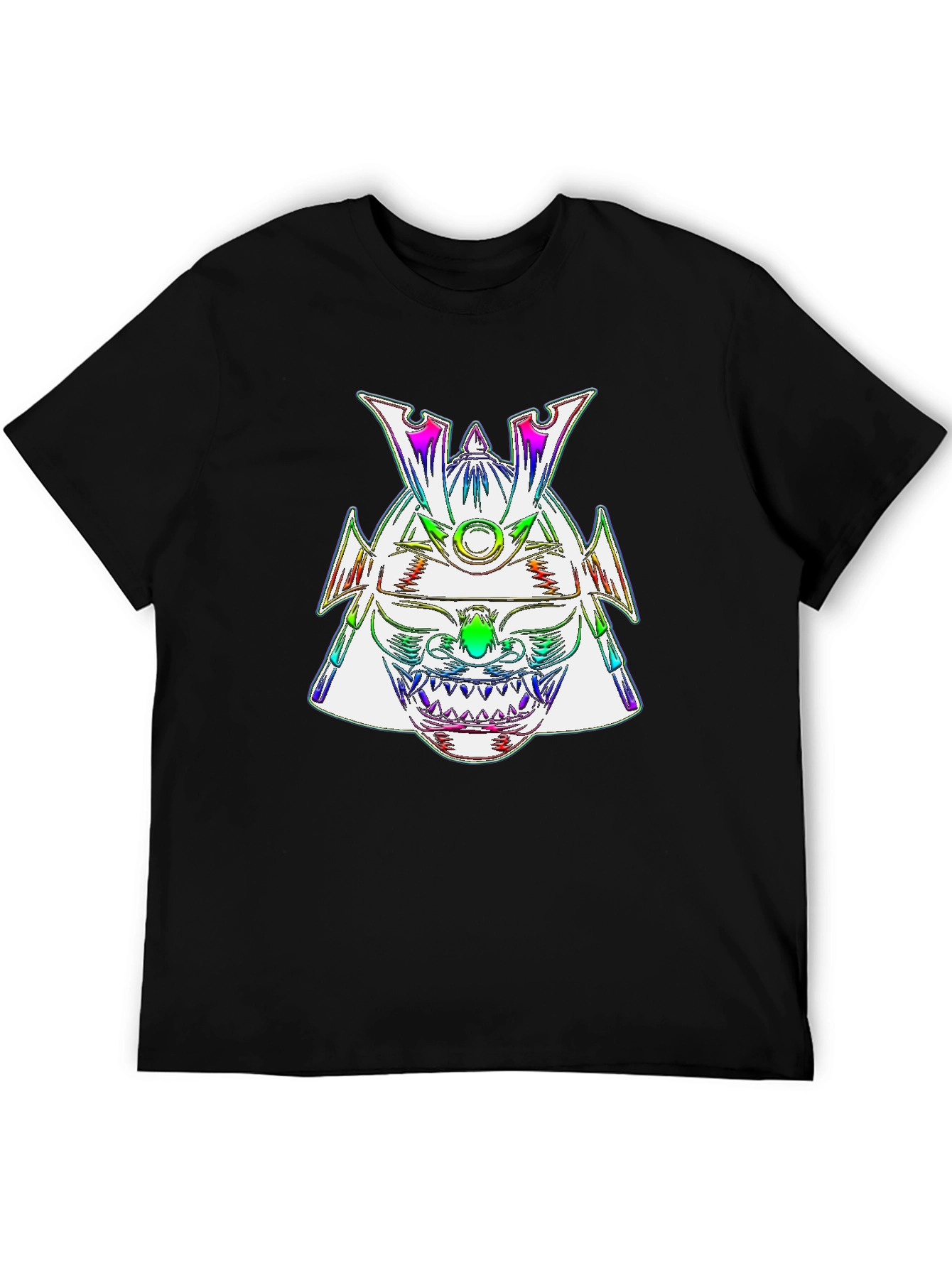 Rainbow Samurai Helmet Graphic Tee - Mens Black T-Shirt
