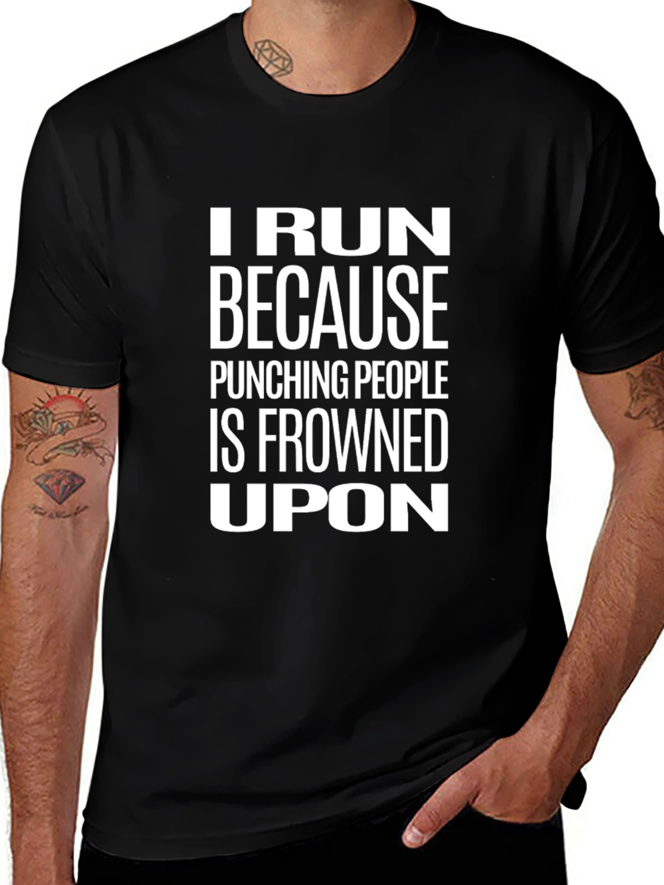 I Run Because Funny T-Shirt