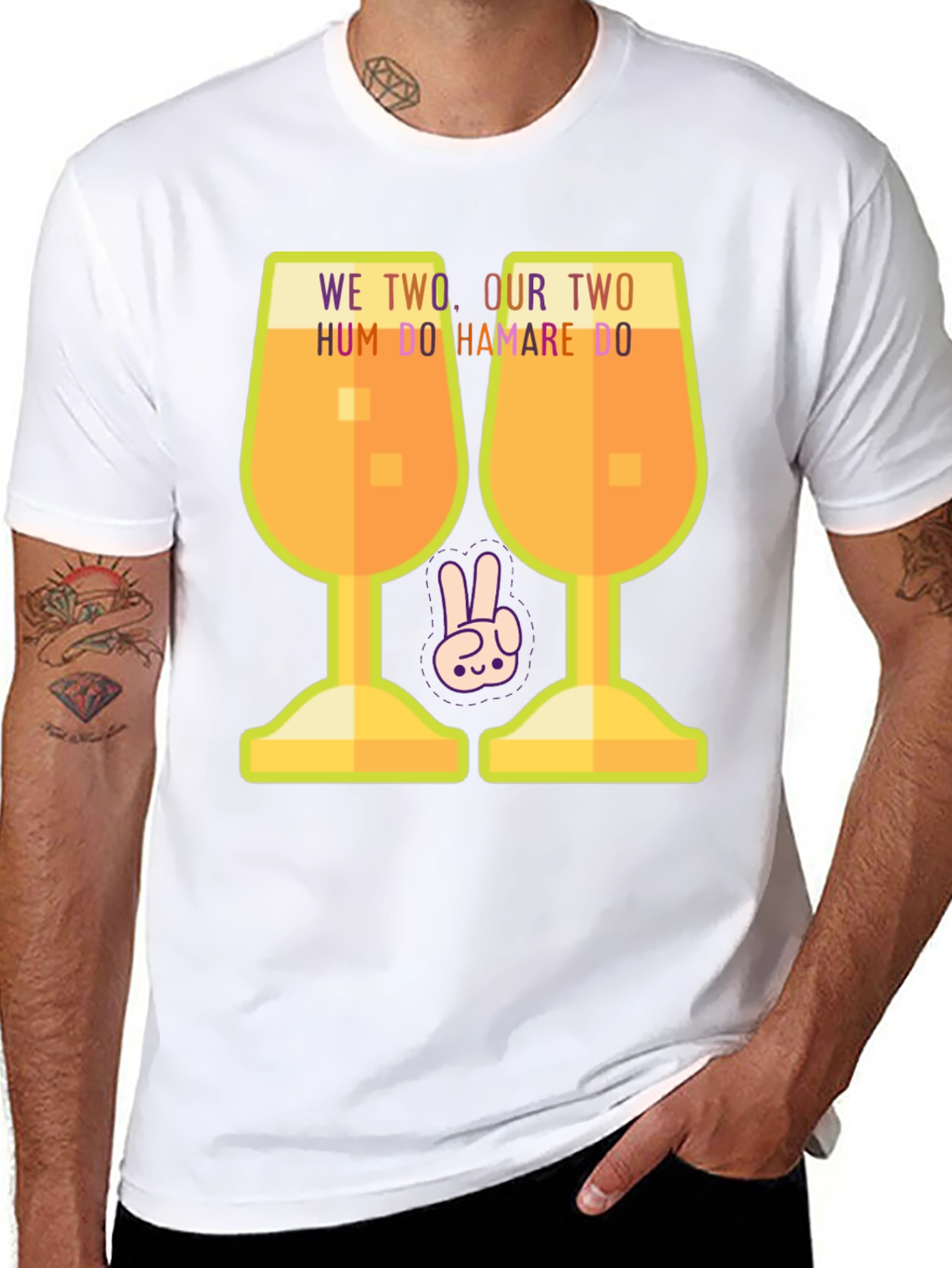Hum Do Hamare Do T-Shirt - Graphic Print