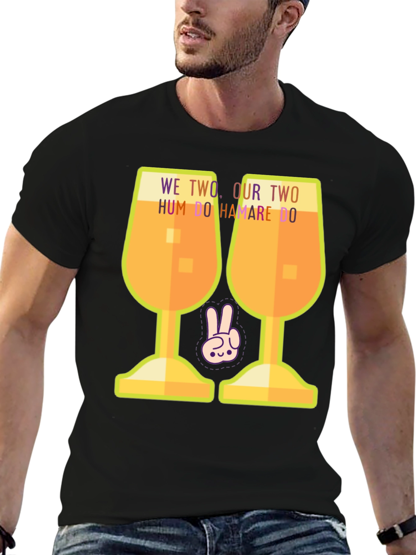 Hum Do Hamare Do T-Shirt - Graphic Print