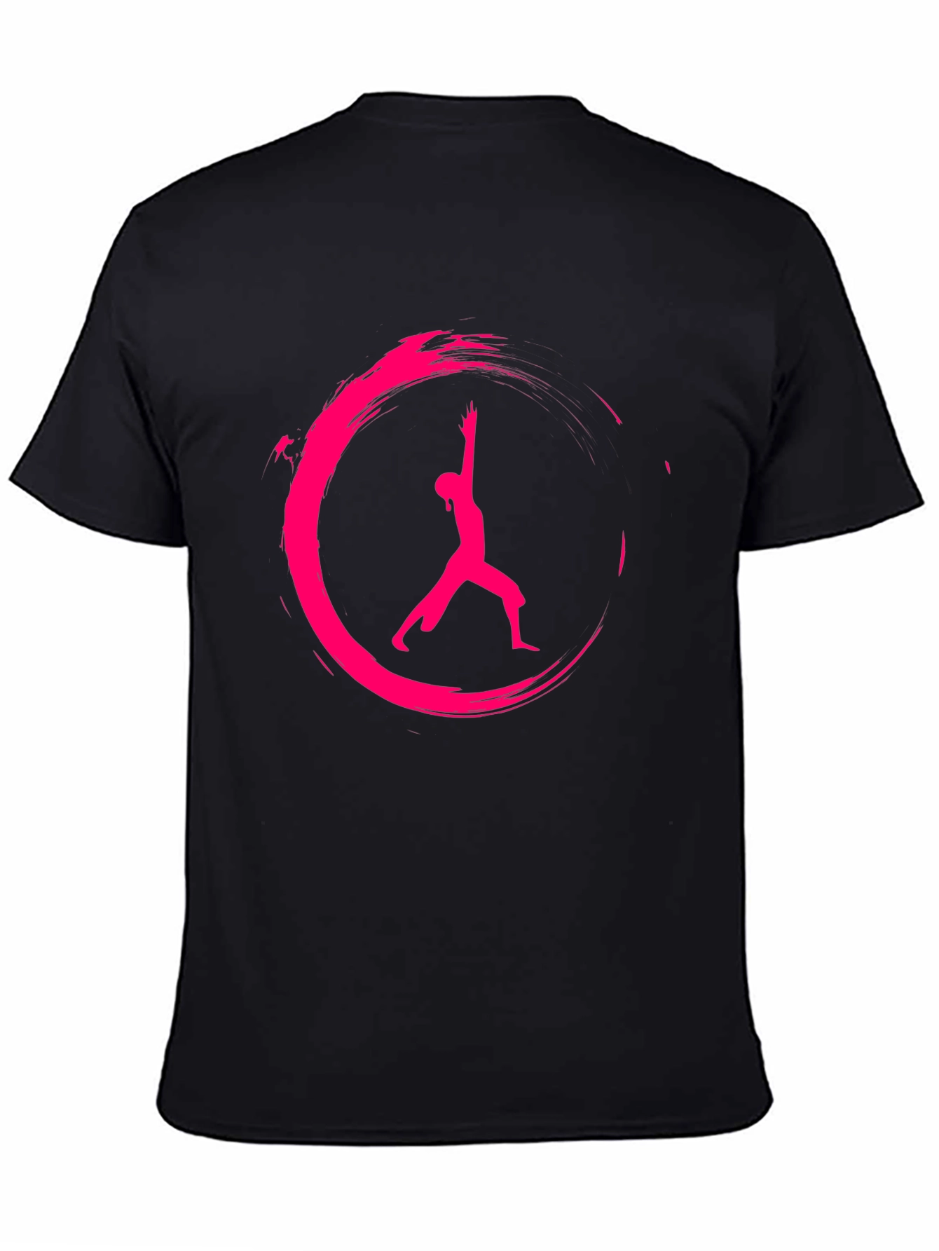 Yoga Pose Graphic Black T-Shirt