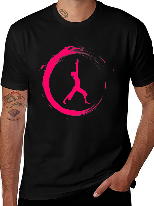Yoga Pose Graphic Black T-Shirt