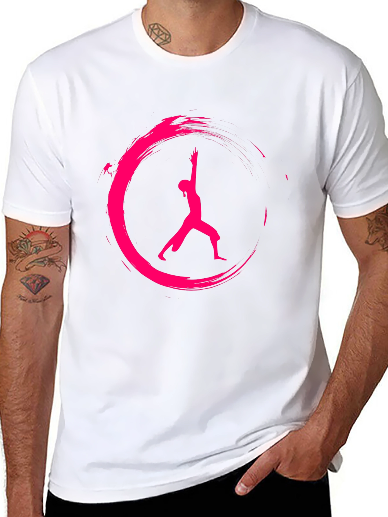Yoga Pose Graphic Black T-Shirt