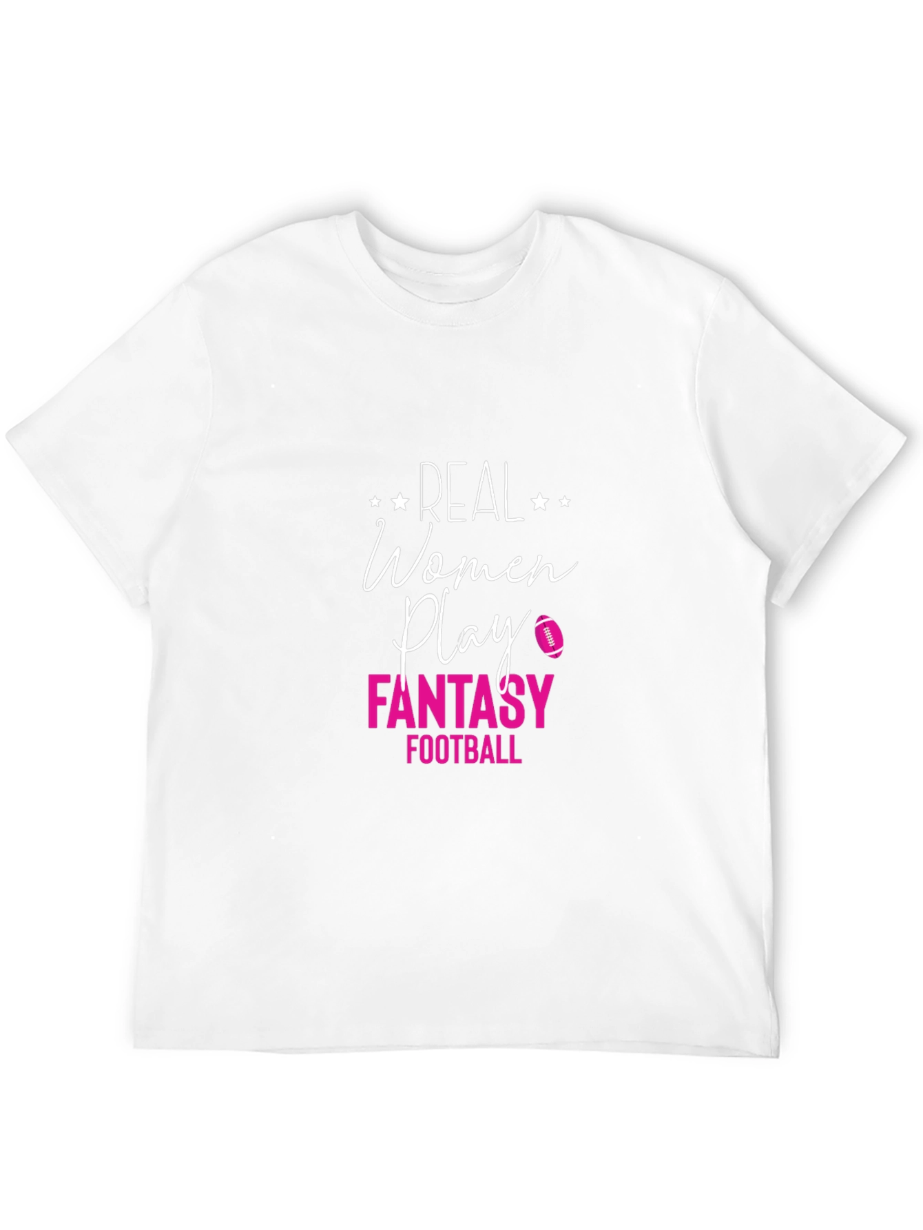 Real Women Play Fantasy Football Graphic Tee