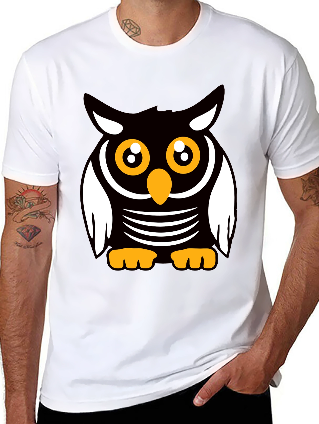 Cute Cartoon Owl Graphic T-Shirt