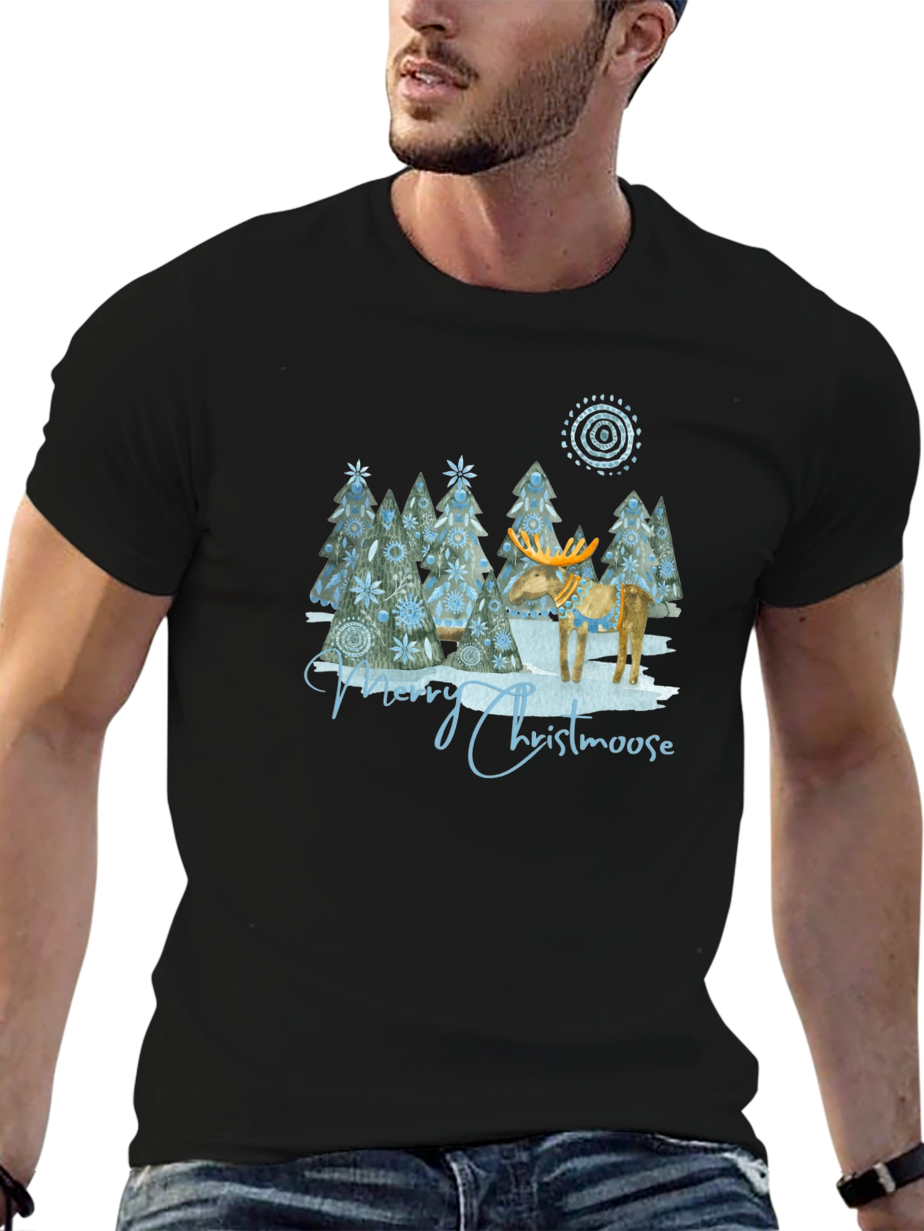 Merry Christmoose Graphic T-Shirt
