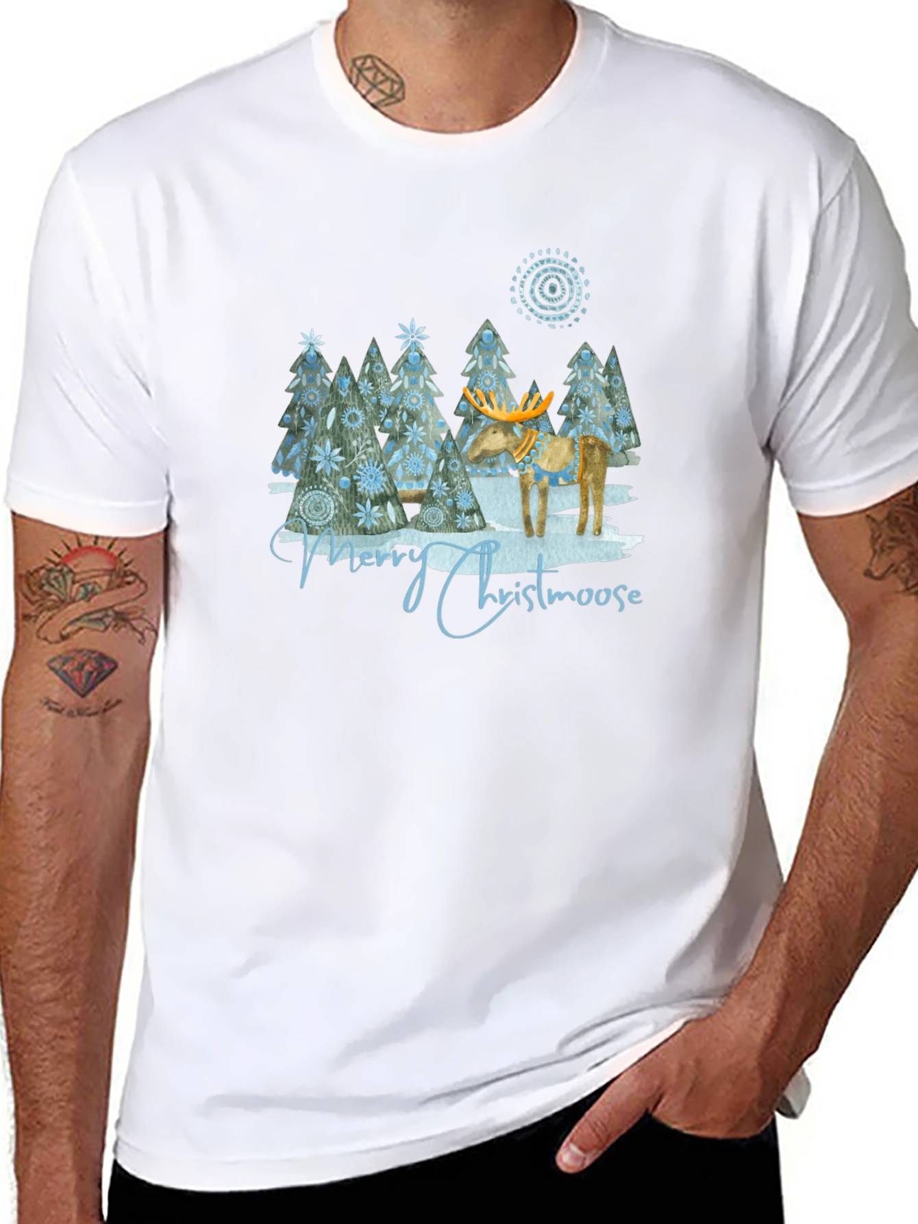 Merry Christmoose Graphic T-Shirt