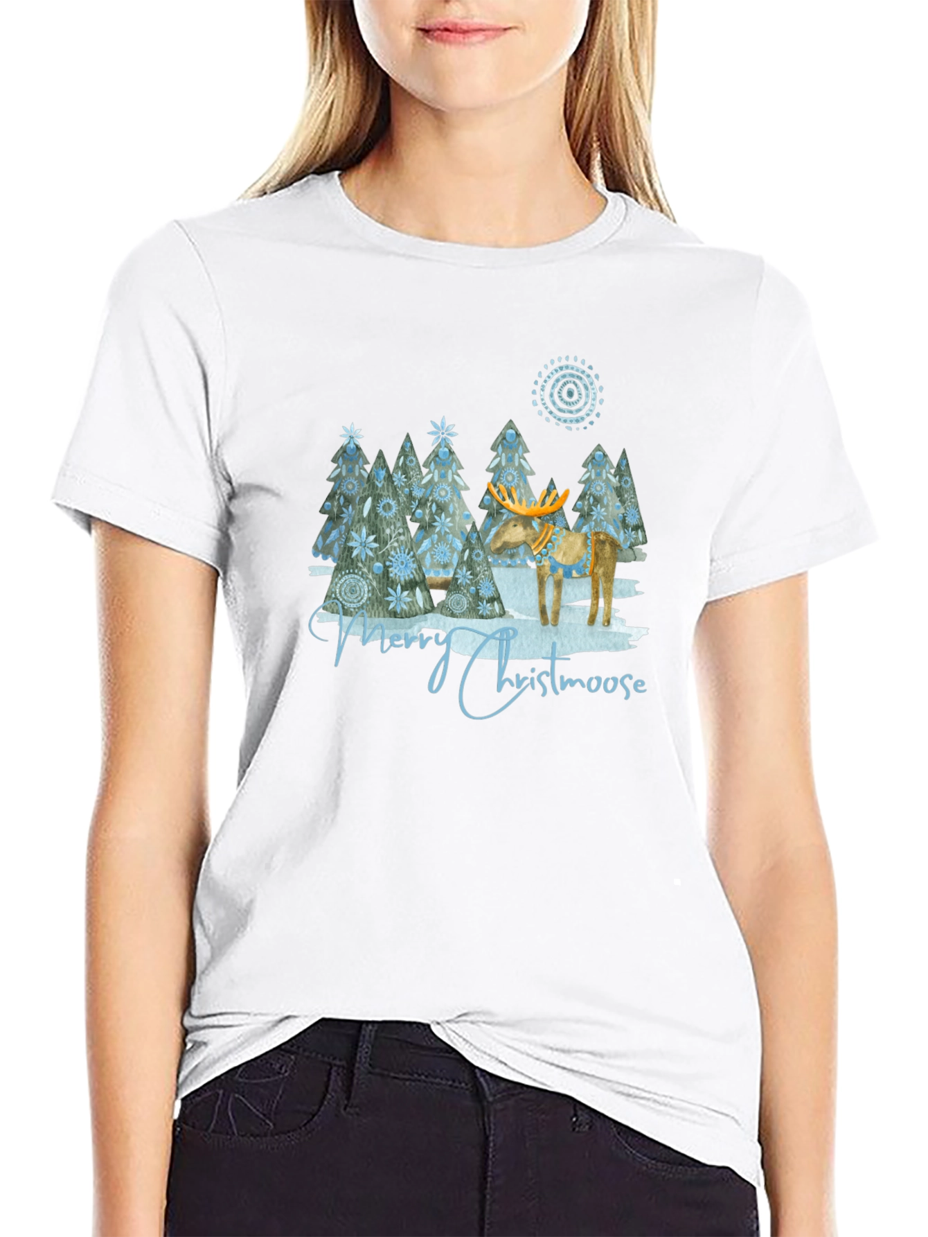 Merry Christmoose Graphic T-Shirt