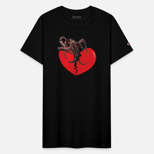 Octopus holding broken heart together gift