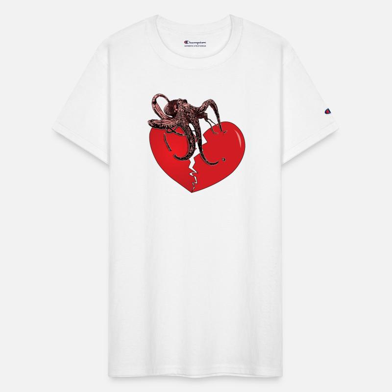 Octopus holding broken heart together gift