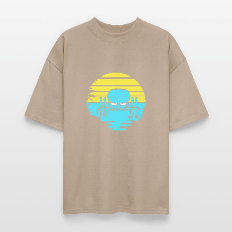 Octopus sea sunset beach vacation lines kraken fun