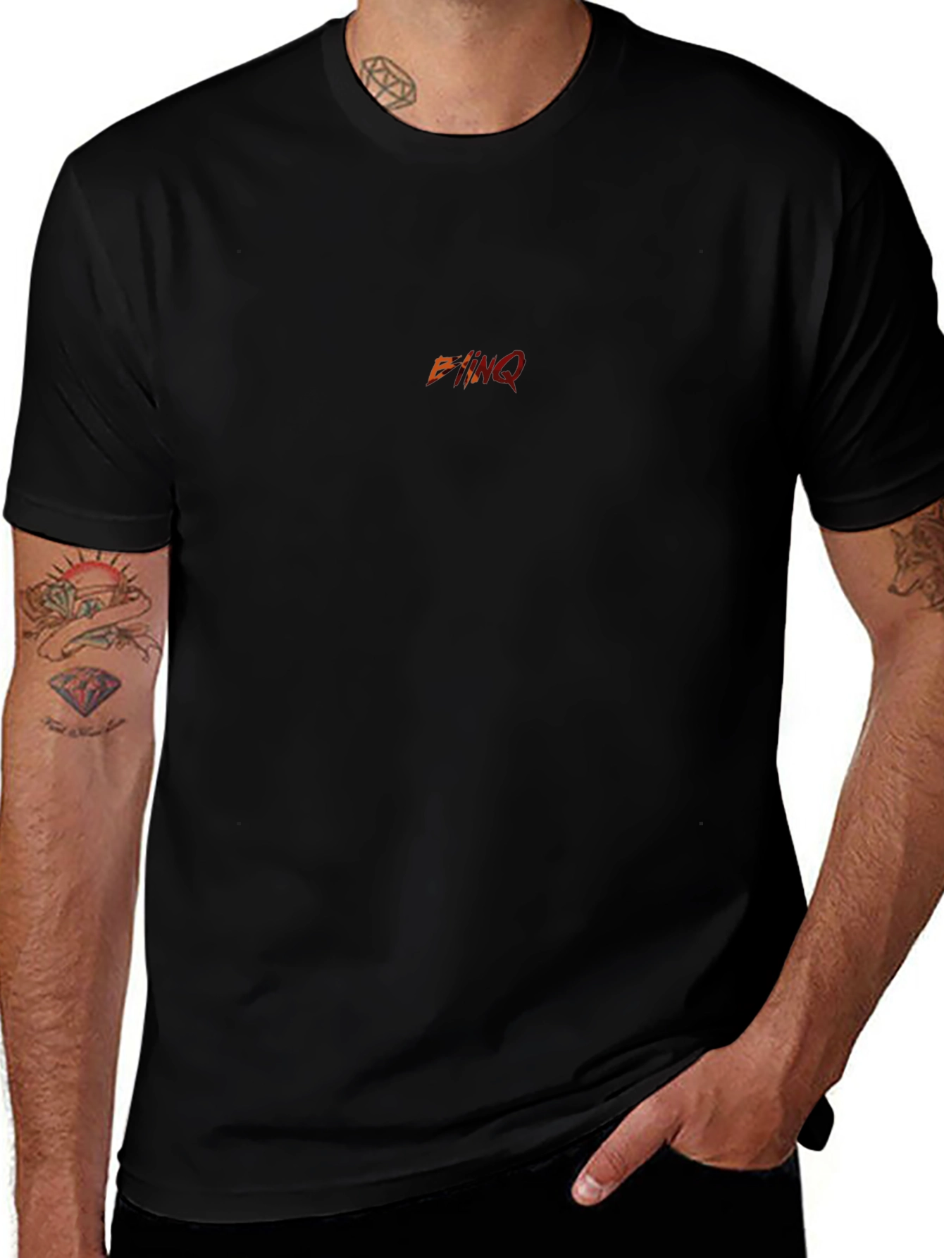 Edgy Logo Black Tee