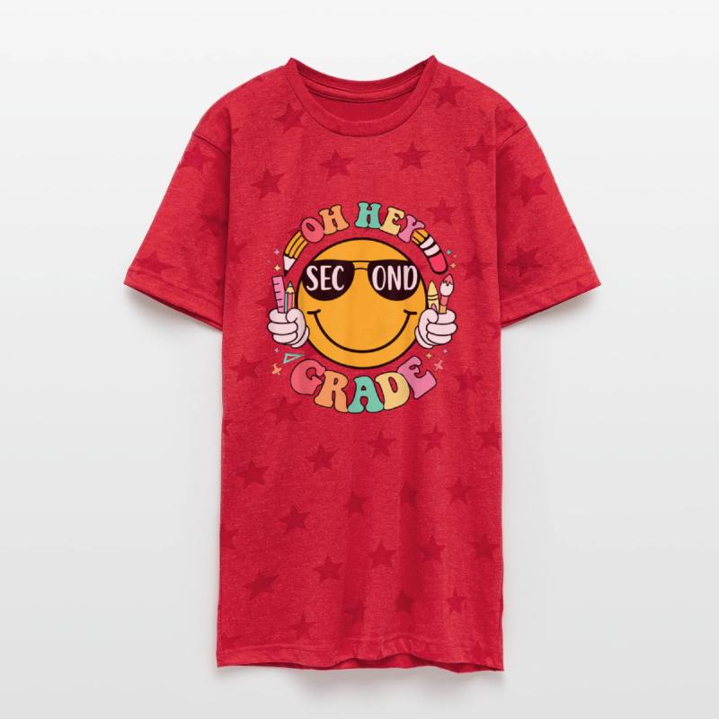 Oh Hey 2nd Grade Cute Groovy Students Kids Back To