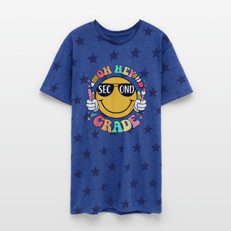 Oh Hey 2nd Grade Cute Groovy Students Kids Back To