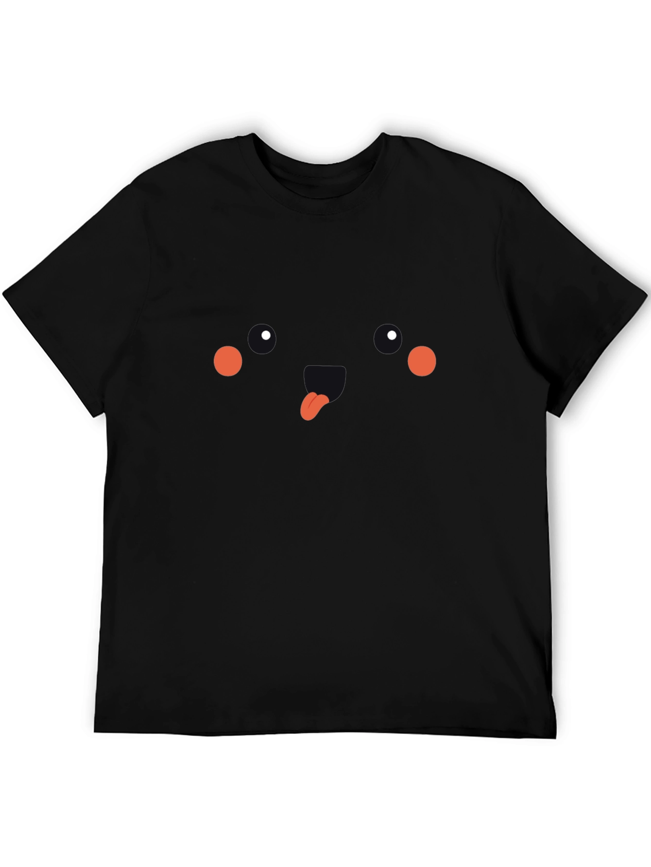 Funny Face Graphic Black T-Shirt