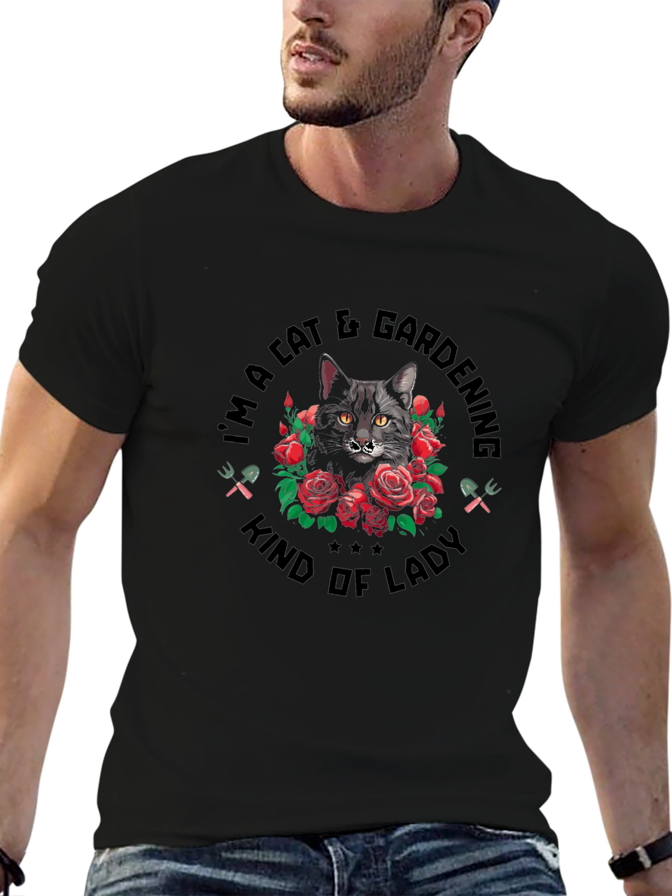 Cat & Gardening Kind of Lady T-Shirt