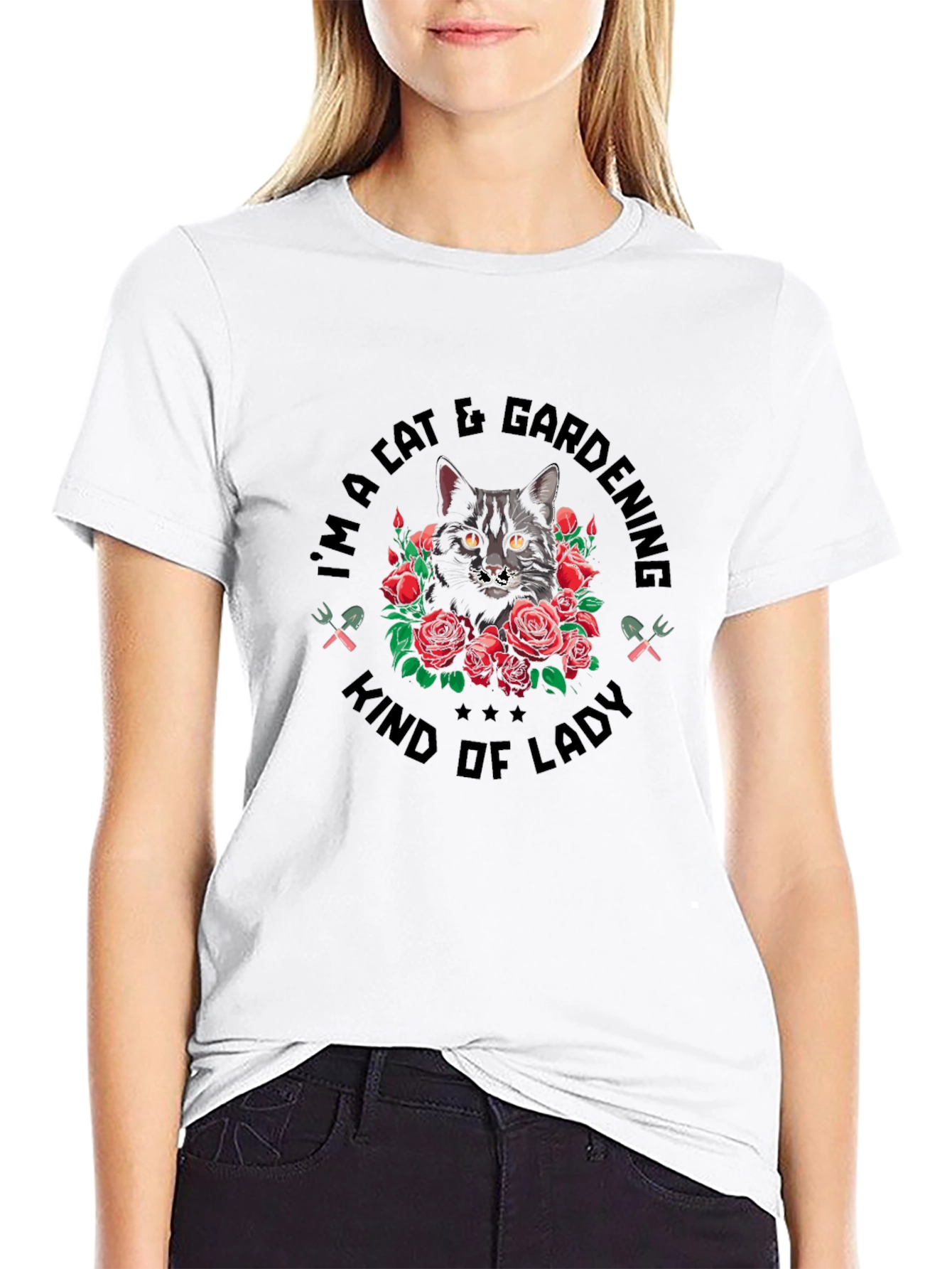 Cat & Gardening Kind of Lady T-Shirt