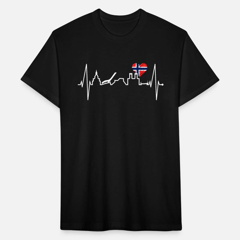 Oslo Skyline Heartbeat Norway Heart I Love Oslo