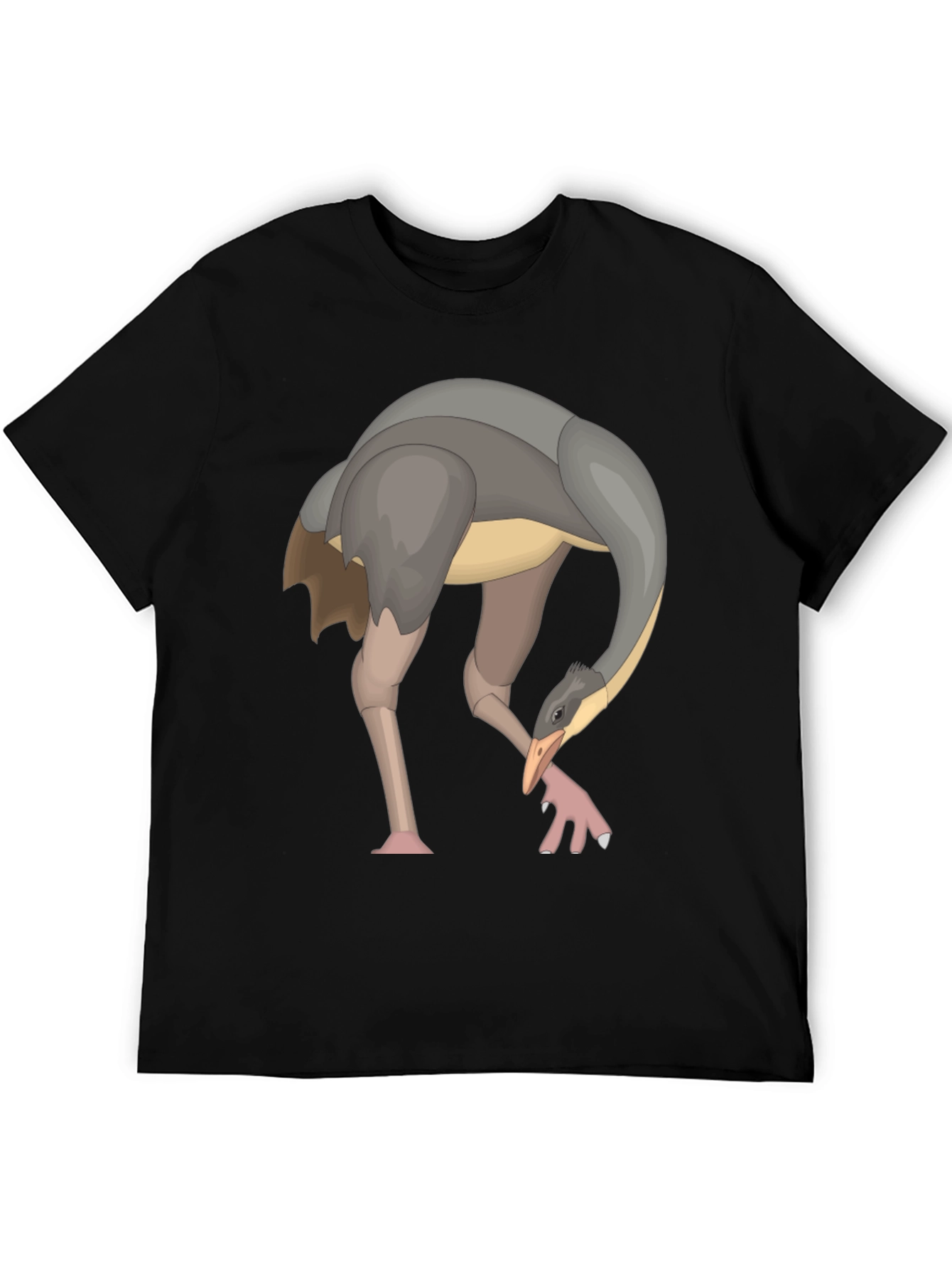 Ostrich Graphic Black T-Shirt