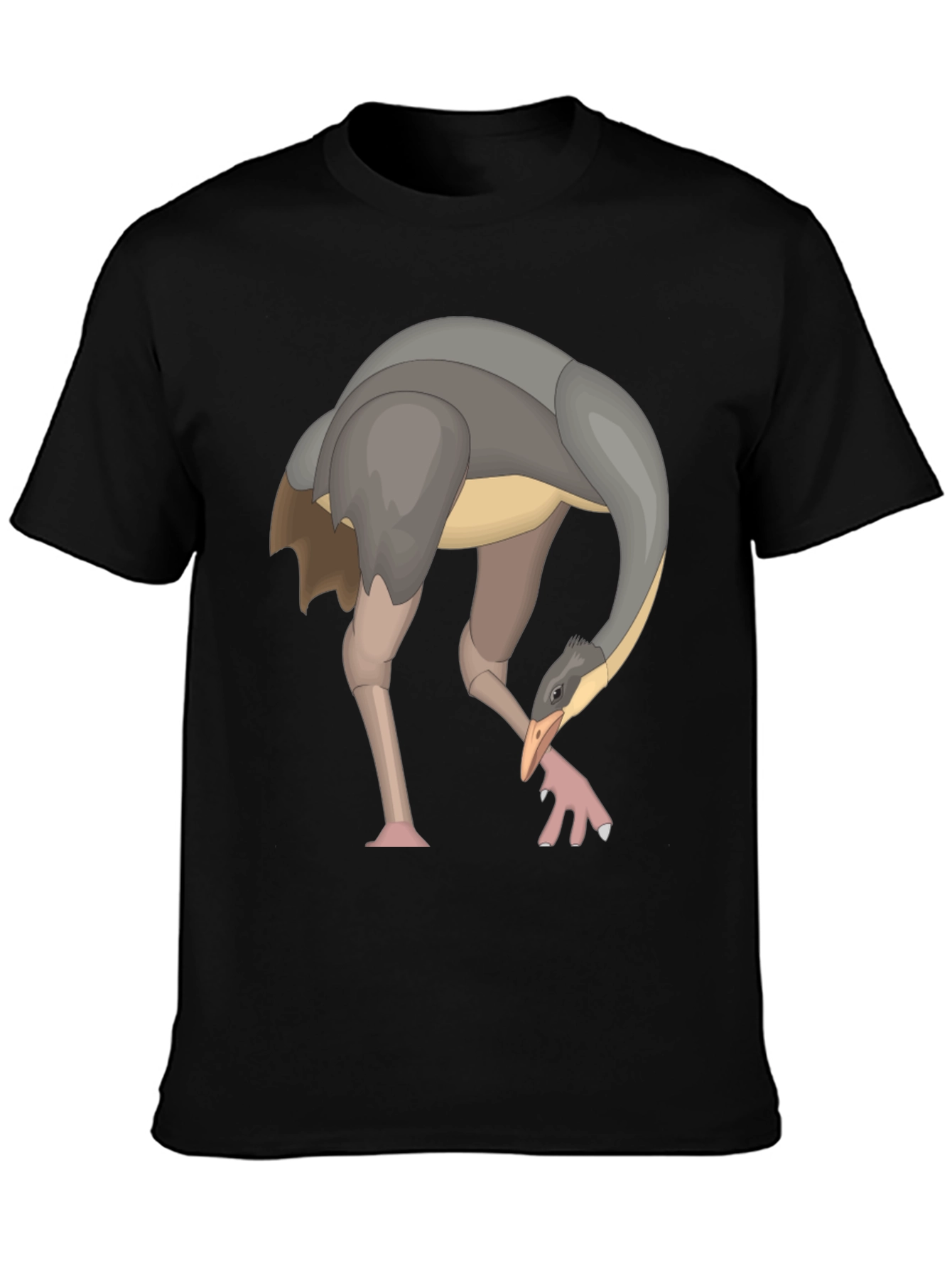 Ostrich Graphic Black T-Shirt