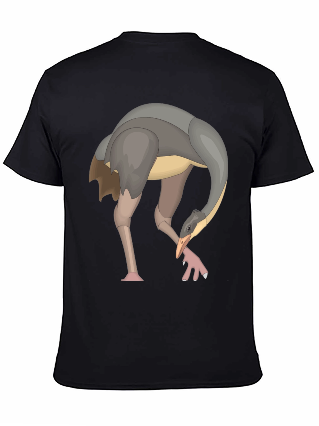Ostrich Graphic Black T-Shirt