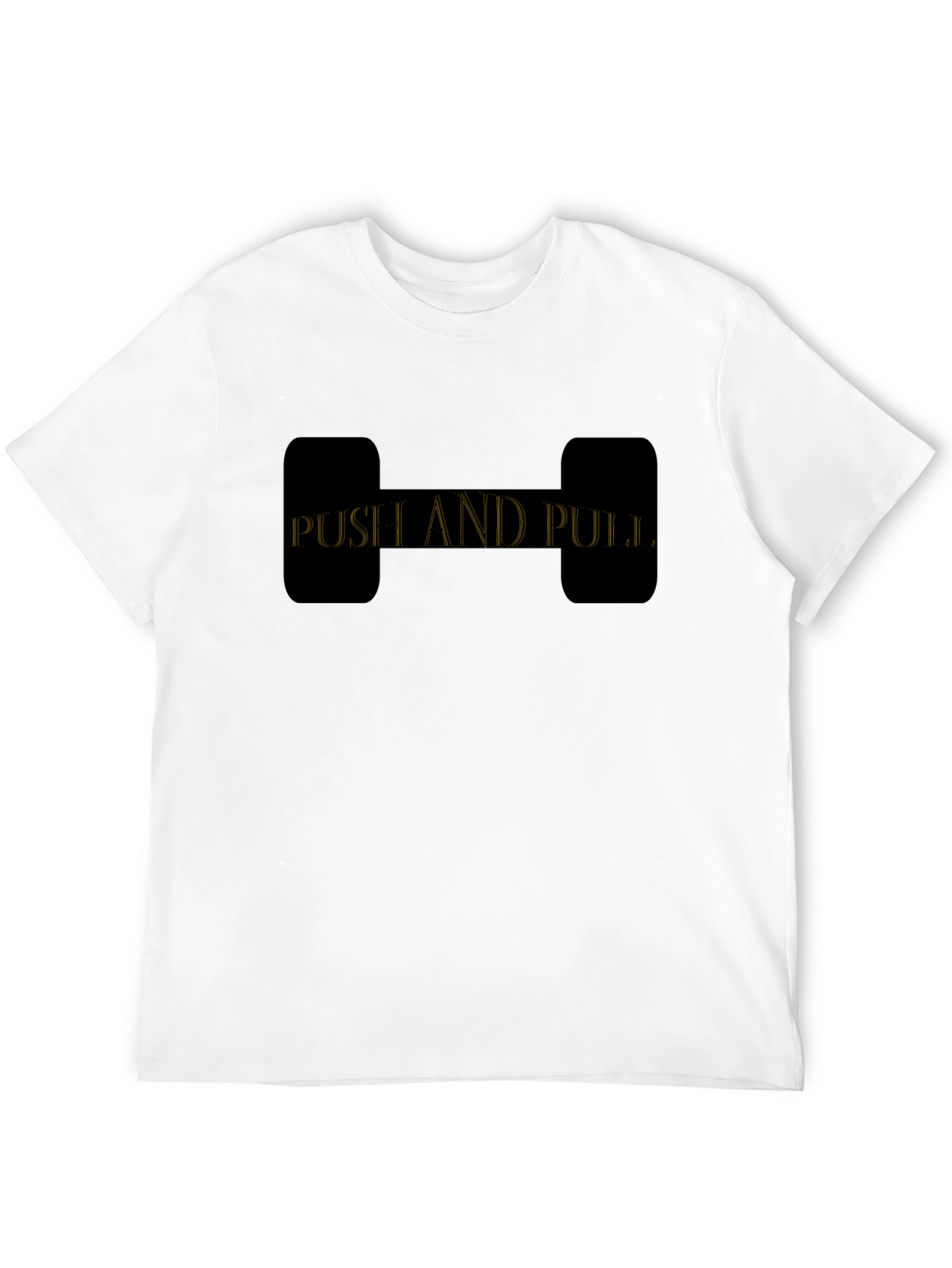 Push and Pull Graphic T-Shirt - Black