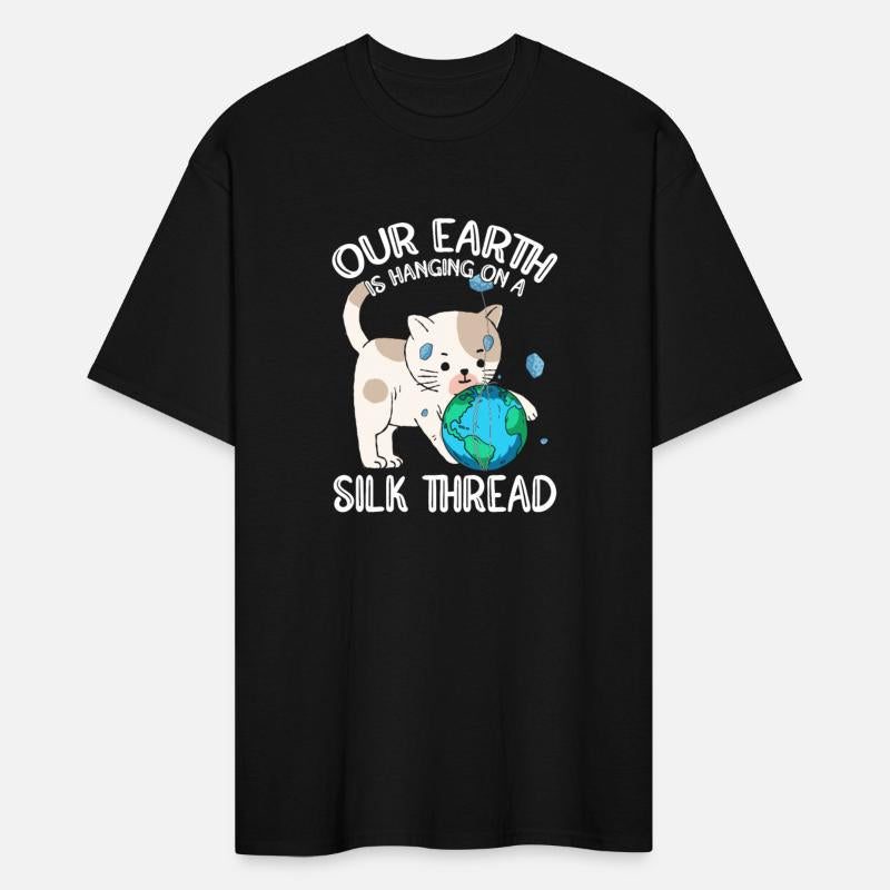 Our Earth Is Hanging On A Silk Thread Cat Earth